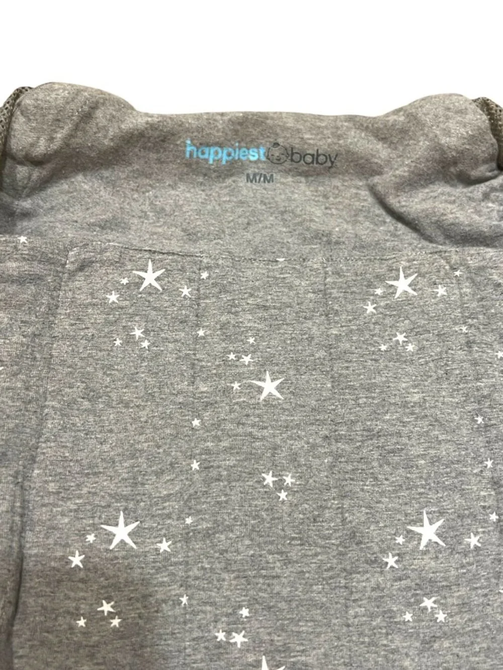 Happiest Baby Organic Cotton Gray Stars SNOO Sleep Sack Size Medium 12-18 lbs